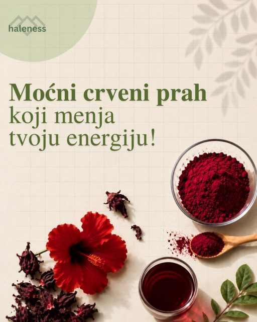 Moćni crveni prah koji osvaja na prvi pogled, ali i svojim svojstvima.

Organski prah hibiskusa dobija se finim mlevenjem sušenih cvetova hibiskusa i predstavlja jednostavan način da obogatite svoju svakodnevnu ishranu. 🌺

Bogat je antocijaninima, prirodnim antioksidansima koji pomažu u zaštiti ćelija od oksidativnog stresa i doprinose vitalnosti organizma. Takođe je poznat po tome što pruža podršku kardiovaskularnom sistemu i može doprineti održavanju normalnog krvnog pritiska. ❤️

Mnogi ga koriste i kao deo rutine nege kože i kose, ali i kao dodatak ishrani koji podržava varenje, pomaže organizmu da se oslobodi viška tečnosti i ublaži osećaj nadutosti. ✨

Njegova prednost je i svestranost. Dovoljna je jedna kašičica u smutiju, ovsnoj kaši, limunadi ili hladnom čaju da obogatite omiljeni napitak ili obrok. 🥤

Da li ste već probali organski prah hibiskusa? Pišite nam u komentarima. 👇

🌿 Za još zanimljivih vesti, činjenica i saveta iz sveta zdravog života, zapratite @haleness_club.
